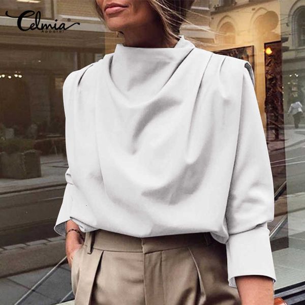 women's blouses & shirts blouses 5xl women fashion high collar celmia casual loose long sleeve pleated autumn elegant office lady stree, White
women's blouses & shirts blouses 5xl women fashion high collar celmia casual loose long sleeve pleated autumn elegant office lady stree, White