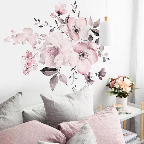 wall stickers pink white peony flowers floral decal mural home decoration 
wall stickers pink white peony flowers floral decal mural home decoration