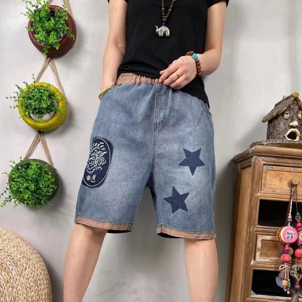 women's jeans women baggy shorts streetwear high waist harajuku denim femme vintage embroidery ripped distressed pants, Blue
women's jeans women baggy shorts streetwear high waist harajuku denim femme vintage embroidery ripped distressed pants, Blue