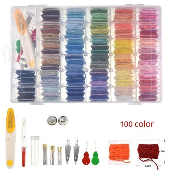 100/96 colors scissors embroidery thread knitting sewing tool kitcross stitch kits craft kit with threader needles storage box notions & too, Black
100/96 colors scissors embroidery thread knitting sewing tool kitcross stitch kits craft kit with threader needles storage box notions & too, Black