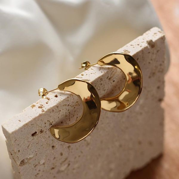 hoop & huggie irregular gold plated stainless steel moon earrings for women girl's cute and romantic curved earring studs jewelry gift, Golden;silver
hoop & huggie irregular gold plated stainless steel moon earrings for women girl's cute and romantic curved earring studs jewelry gift, Golden;silver