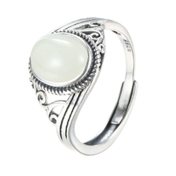 silver retro female simple temperament literature and art hetian chalcedony opening adjustable girlfriends lover gift cluster rings, Golden;silver
silver retro female simple temperament literature and art hetian chalcedony opening adjustable girlfriends lover gift cluster rings, Golden;silver