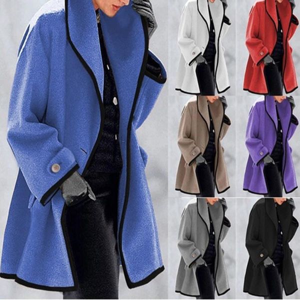 women's wool & blends women blend coat long sleeve turn o neck woolen jacket female autumn winter double coats outerwear n95, Black
women's wool & blends women blend coat long sleeve turn o neck woolen jacket female autumn winter double coats outerwear n95, Black