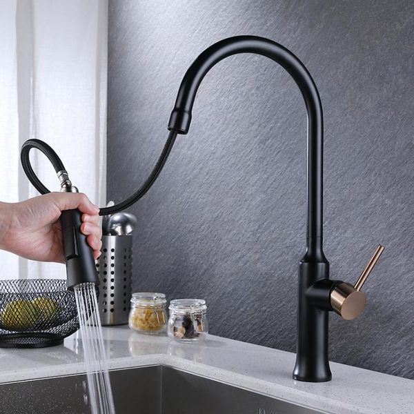 kitchen faucets faucet black gold pull out 304stainless steel tap cold and water single hole
kitchen faucets faucet black gold pull out 304stainless steel tap cold and water single hole