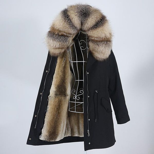 women's fur & faux oftbuy 2021 winter jacket women waterproof long parka real coat natural raccoon hooded liner streetwear, Black
women's fur & faux oftbuy 2021 winter jacket women waterproof long parka real coat natural raccoon hooded liner streetwear, Black