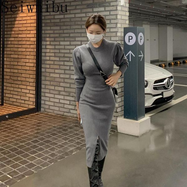 casual dresses 2021 early autumn winter slimming hip-covered sweater dress slim pullover bottoming knitted, Black;gray
casual dresses 2021 early autumn winter slimming hip-covered sweater dress slim pullover bottoming knitted, Black;gray