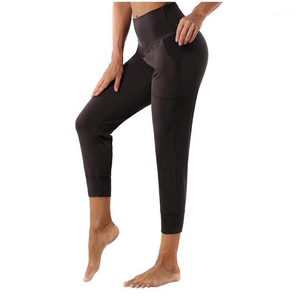 women sports pants stretch leggings push up tights exercise high waist seven-point pocket fitness running athletic trousers women's, Black
women sports pants stretch leggings push up tights exercise high waist seven-point pocket fitness running athletic trousers women's, Black