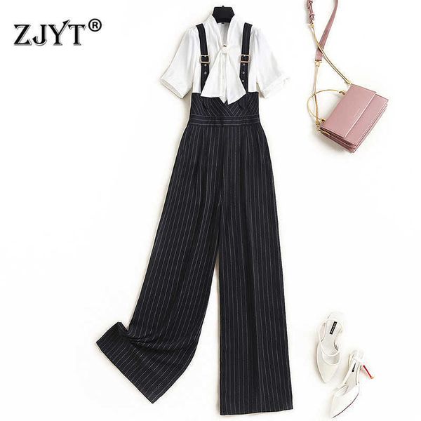 summer fashion designers lady elegant office two piece outfits women white chiffon shirt and overalls pants suit sets 210601
summer fashion designers lady elegant office two piece outfits women white chiffon shirt and overalls pants suit sets 210601