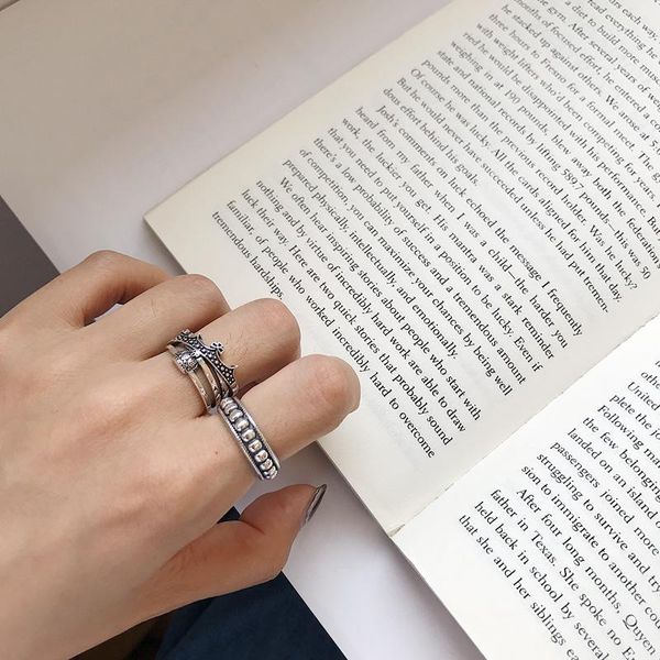 cluster rings silvology 925 sterling silver square bead crown retro creative multi-layer do the old open for women punk jewelry, Golden;silver
cluster rings silvology 925 sterling silver square bead crown retro creative multi-layer do the old open for women punk jewelry, Golden;silver