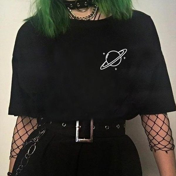 zogankin summer black planet kawaii womens t shirts street fashion slim casual cotton lady, White 
zogankin summer black planet kawaii womens t shirts street fashion slim casual cotton lady, White