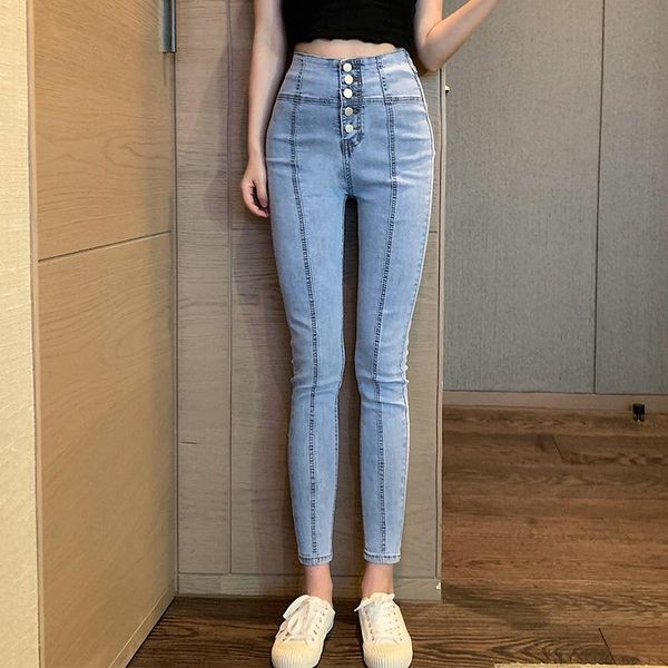women's jeans high waist for women 2021 button stretch pencil skinny ankle-length denim pants trousers jean slim femme streetwear blue
women's jeans high waist for women 2021 button stretch pencil skinny ankle-length denim pants trousers jean slim femme streetwear blue
