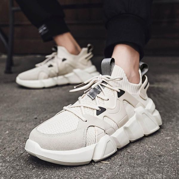 boots women chunky sneakers platform 2021 fashion spring breathable comfort running casual couple sport shoes white plus size 35-44, Black 
boots women chunky sneakers platform 2021 fashion spring breathable comfort running casual couple sport shoes white plus size 35-44, Black