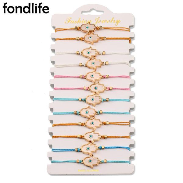 charm bracelets zinc alloy hamsa hand evil eye lucky wax string handmade bracelet women 12pcs wholesale adjustable simple jewelry present, Golden;silver
charm bracelets zinc alloy hamsa hand evil eye lucky wax string handmade bracelet women 12pcs wholesale adjustable simple jewelry present, Golden;silver