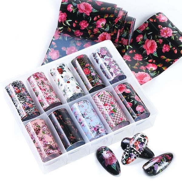 10pcs rose flower stickers foil nail art for transfer adhesive wraps paper manicure decoration decals1, Black
10pcs rose flower stickers foil nail art for transfer adhesive wraps paper manicure decoration decals1, Black