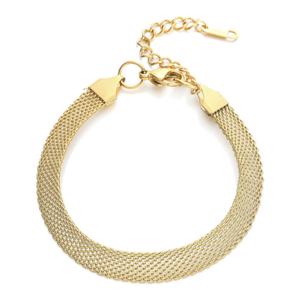 link, chain 316l stainless steel simple woven single-layer wide mesh bracelet acier inoxidable femme hippie no fade, Black
link, chain 316l stainless steel simple woven single-layer wide mesh bracelet acier inoxidable femme hippie no fade, Black