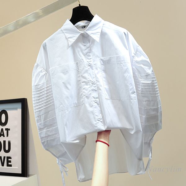 blouses personality pleated lace-up shirt women spring korean style loose sleeve casual all-match blouse lady white black
blouses personality pleated lace-up shirt women spring korean style loose sleeve casual all-match blouse lady white black