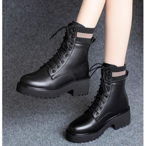 boots shoes women mid-heel 2021 autumn and winter woman thick-heeled platform single thickened ankle, Black
boots shoes women mid-heel 2021 autumn and winter woman thick-heeled platform single thickened ankle, Black