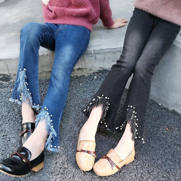 children's clothing girls jeans spring autumn 2021 rivet pearl pants trousers children slit tassel, Blue
children's clothing girls jeans spring autumn 2021 rivet pearl pants trousers children slit tassel, Blue
