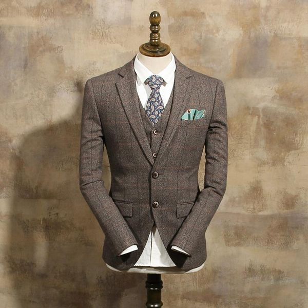 arrival fashion vintage coffee plaid buckle blazer male slim british suits blazers mens business plus size suit jacket men's &, White;black
arrival fashion vintage coffee plaid buckle blazer male slim british suits blazers mens business plus size suit jacket men's &, White;black