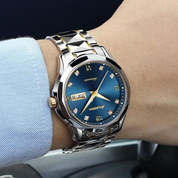 wristwatches jsdun men automatic mechanical watch with tungsten steel waterproof luminous japan movement luxury business reloj hombre 8813, Slivery;brown
wristwatches jsdun men automatic mechanical watch with tungsten steel waterproof luminous japan movement luxury business reloj hombre 8813, Slivery;brown