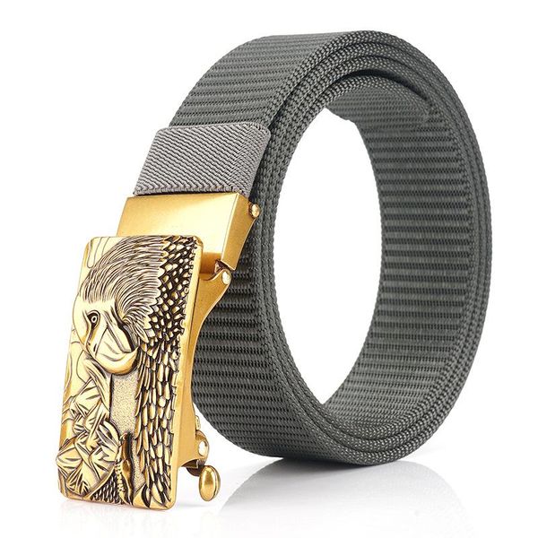 belts man's nylon belt luxury eagle metal automatic buckle canvas for men fashion jeans outdoor casual male strap, Black;brown
belts man's nylon belt luxury eagle metal automatic buckle canvas for men fashion jeans outdoor casual male strap, Black;brown