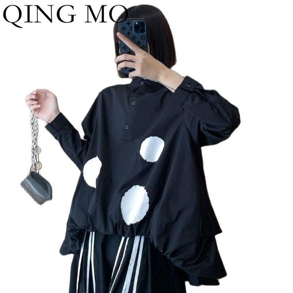 women's blouses & shirts qing mo fashion black women shirt 2021 autumn printing long sleeved street trend loose casual zwl106, White
women's blouses & shirts qing mo fashion black women shirt 2021 autumn printing long sleeved street trend loose casual zwl106, White