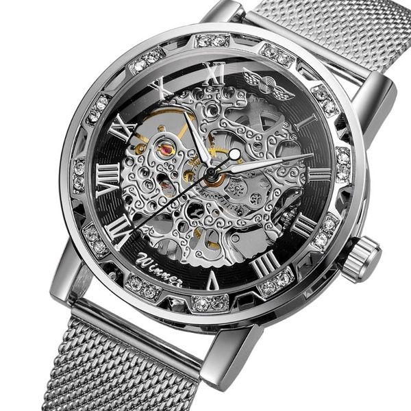 wristwatches t-winner classic men's roman caring skeleton hand-wind mechanical watches mesh band gift box ship, Slivery;brown
wristwatches t-winner classic men's roman caring skeleton hand-wind mechanical watches mesh band gift box ship, Slivery;brown