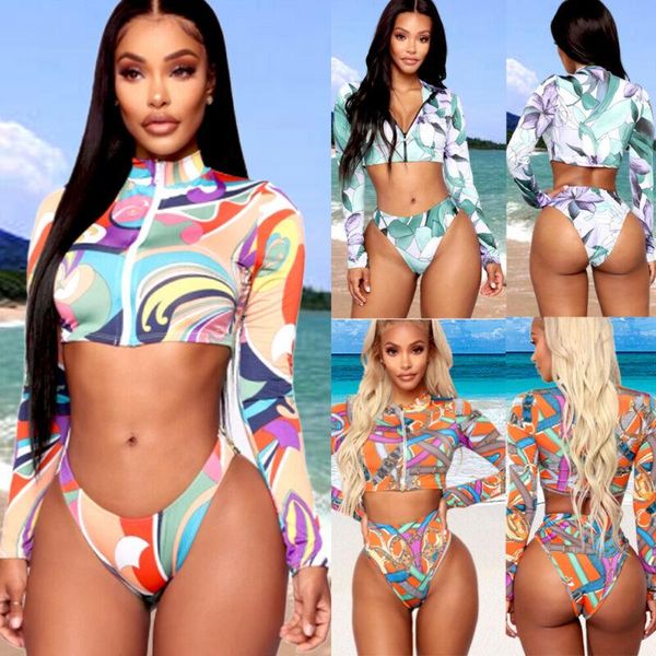 casual women print slim long sleeve zipper high waist panties set swimsuit bathing suit swimwear beach two-piece suits one-piece
casual women print slim long sleeve zipper high waist panties set swimsuit bathing suit swimwear beach two-piece suits one-piece
