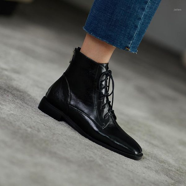 boots versatile lace for fall winter 2021 fashionable and up low heel flat sole leather large1, Black
boots versatile lace for fall winter 2021 fashionable and up low heel flat sole leather large1, Black