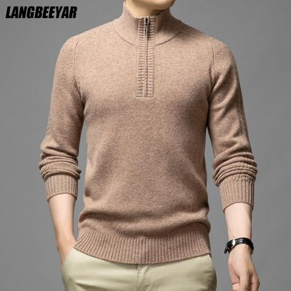 men's sweaters wool 100% grade fashion designer turtleneck zip up brand knit pullover mens sweater winter casual jumper men clothing, White;black
men's sweaters wool 100% grade fashion designer turtleneck zip up brand knit pullover mens sweater winter casual jumper men clothing, White;black
