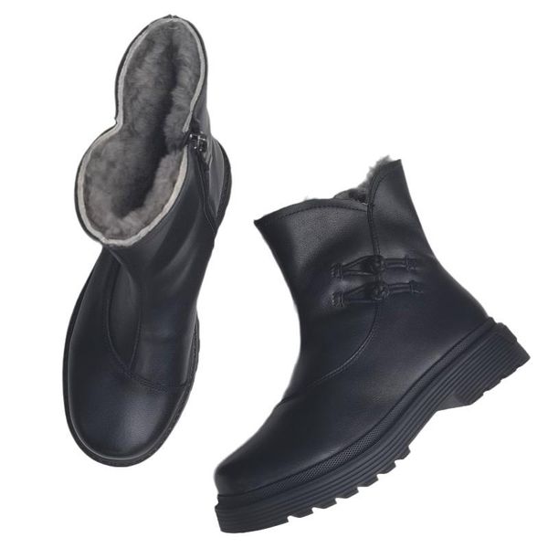 boots careaymade-winter wool women's boots,real leather anti slip snow boots,thickened sheepskin integrated large cotton shoes, Black
boots careaymade-winter wool women's boots,real leather anti slip snow boots,thickened sheepskin integrated large cotton shoes, Black