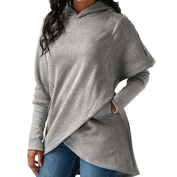 women's hoodies & sweatshirts irregular hem slim hooded fashion casual women long sleeve pockets solid color pullover o neck, Black
women's hoodies & sweatshirts irregular hem slim hooded fashion casual women long sleeve pockets solid color pullover o neck, Black