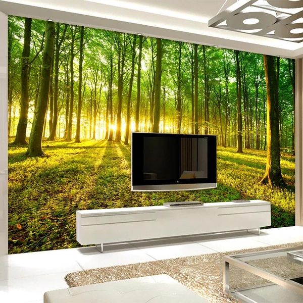 custom self adhesive wallpaper modern 3d stereo forest sunshine nature scenery mural living room tv sofa backdrop home decor wallpapers
custom self adhesive wallpaper modern 3d stereo forest sunshine nature scenery mural living room tv sofa backdrop home decor wallpapers