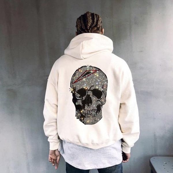 men's hoodies & sweatshirts 2021 autumn and winter hoodie skull plus size hoody rhinestone design thickened jacket casual warm 5xl h66, Black
men's hoodies & sweatshirts 2021 autumn and winter hoodie skull plus size hoody rhinestone design thickened jacket casual warm 5xl h66, Black