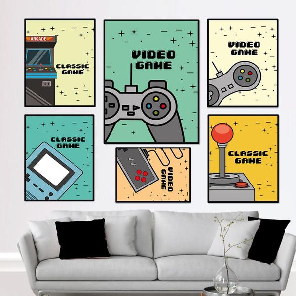 paintings colorful classic video game canvas painting controllers poster prints vintage gaming wall art pictures for kids room decor
paintings colorful classic video game canvas painting controllers poster prints vintage gaming wall art pictures for kids room decor