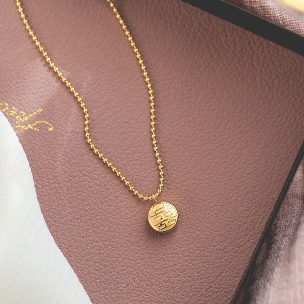 chains titanium steel simple link chain necklace good luck double sided pendant necklaces for women personalise gift, Silver
chains titanium steel simple link chain necklace good luck double sided pendant necklaces for women personalise gift, Silver