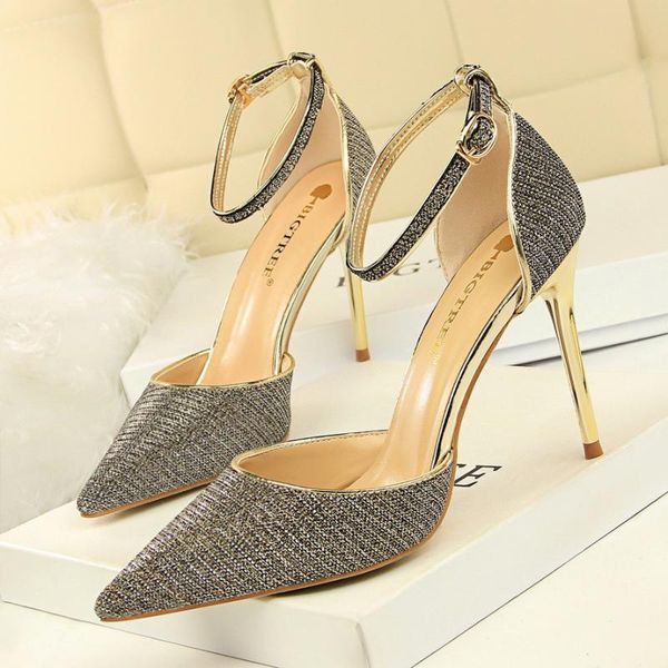 sandals women 10cm metal fine with high heel shallow mouth pointed shiny word band nightclub thin hollow shoes, Black
sandals women 10cm metal fine with high heel shallow mouth pointed shiny word band nightclub thin hollow shoes, Black