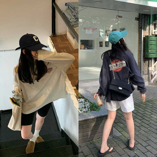 crowd black brother design letter print long sleeve t-shirt summer loose shoulder sunscreen thin girl, White
crowd black brother design letter print long sleeve t-shirt summer loose shoulder sunscreen thin girl, White