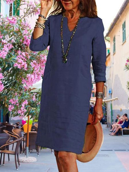 casual dresses short-sleeved u-neck mid-length dress v neck one piece short wear street clothing, Black;gray
casual dresses short-sleeved u-neck mid-length dress v neck one piece short wear street clothing, Black;gray