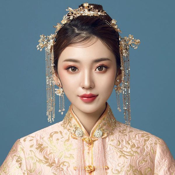 hair clips & barrettes bride traditional gold combs pearl headpiece hairpins chinese wedding headbands ornaments accessories bridal pins, Golden;silver
hair clips & barrettes bride traditional gold combs pearl headpiece hairpins chinese wedding headbands ornaments accessories bridal pins, Golden;silver