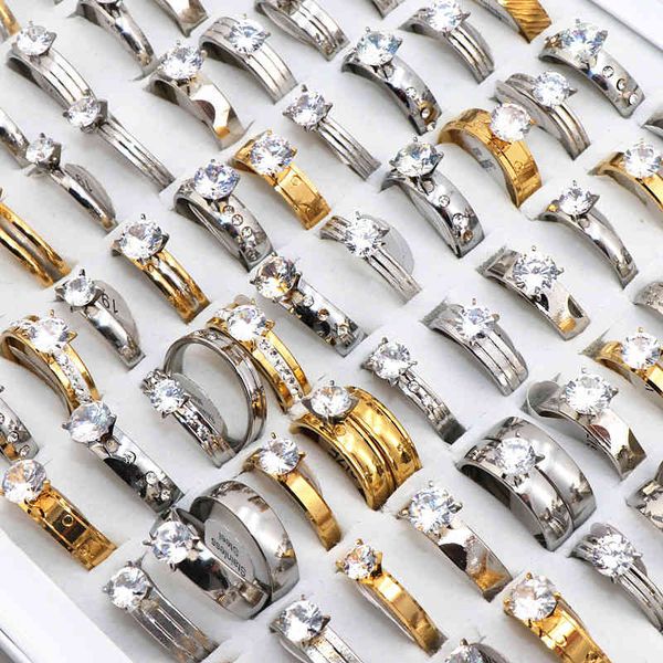 50pcs/lot mix style zircon rhinestone stainless steel s wedding women mens ring, Silver
50pcs/lot mix style zircon rhinestone stainless steel s wedding women mens ring, Silver