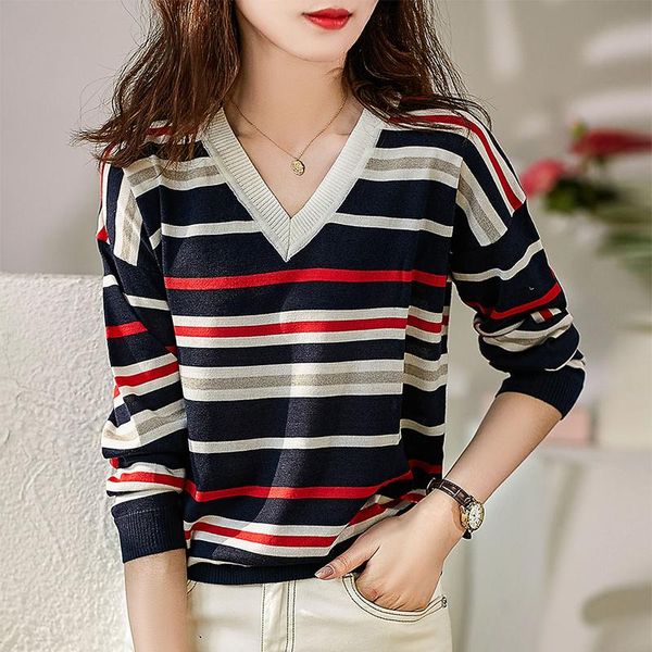 women's sweaters bethquenoy v-neck bottoming shirt women knit striped sueters de mujer winter ladies clothing pullover jumper femme 202, White;black
women's sweaters bethquenoy v-neck bottoming shirt women knit striped sueters de mujer winter ladies clothing pullover jumper femme 202, White;black