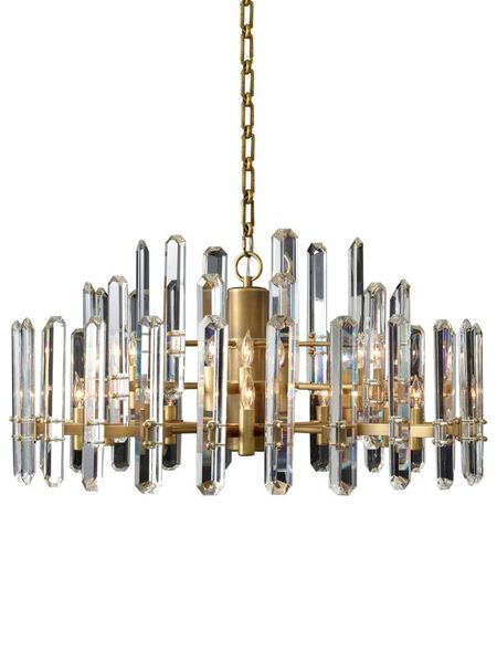 pendant lamps postmodern crystal chandelier creative minimalist dining room bedroom living light luxury all-copper lamp 
pendant lamps postmodern crystal chandelier creative minimalist dining room bedroom living light luxury all-copper lamp