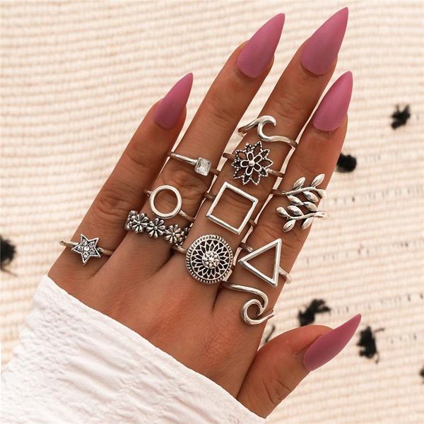 modyle bohemia antique silver color vintage flower zircon star rings set knuckle finger midi ring for women jewelry cluster, Golden;silver
modyle bohemia antique silver color vintage flower zircon star rings set knuckle finger midi ring for women jewelry cluster, Golden;silver