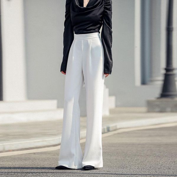 women's pants & capris casual wide women high waist ladies straight trousers female white lady 2021 spring, Black;white
women's pants & capris casual wide women high waist ladies straight trousers female white lady 2021 spring, Black;white