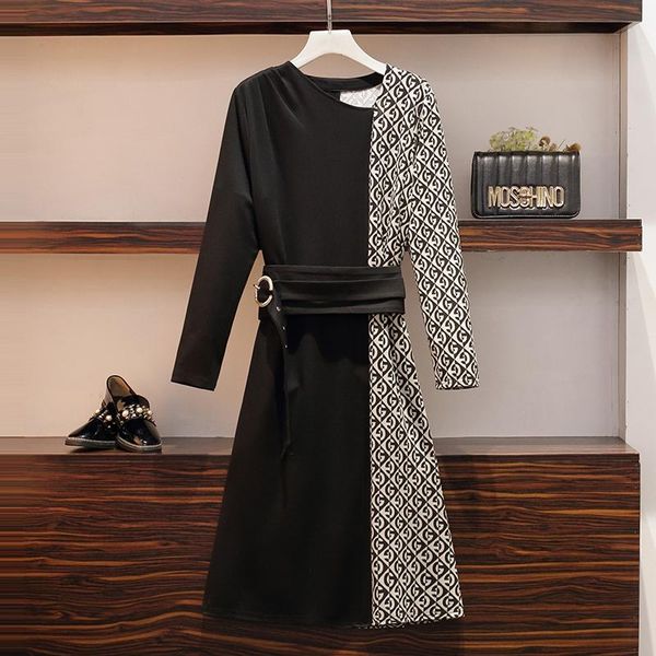 casual dresses patchwork women's clothing slim vestidos female autumn style robe femme midi dress plus size 5x lond, Black;gray
casual dresses patchwork women's clothing slim vestidos female autumn style robe femme midi dress plus size 5x lond, Black;gray