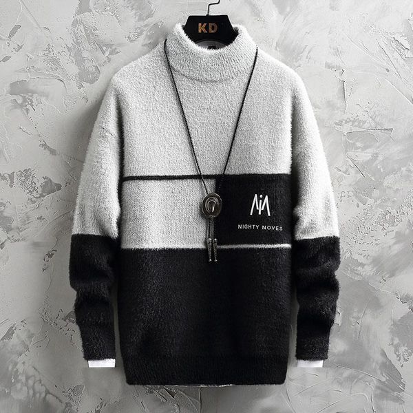 men's sweaters 2021 autumn and winter mink wool sweater fashion round neck cashmere thick warm men, White;black
men's sweaters 2021 autumn and winter mink wool sweater fashion round neck cashmere thick warm men, White;black