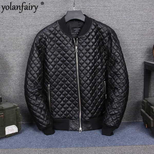 men's leather & faux autumn winter real jacket men parkas short bomber plus size clothes genuine jackets outerwear 2021 kj4946, Black
men's leather & faux autumn winter real jacket men parkas short bomber plus size clothes genuine jackets outerwear 2021 kj4946, Black