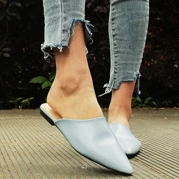 summer flats lady sandals slippers soild color slip on pointed toe women mules outdoor slipper shoes slides footwear, Black
summer flats lady sandals slippers soild color slip on pointed toe women mules outdoor slipper shoes slides footwear, Black