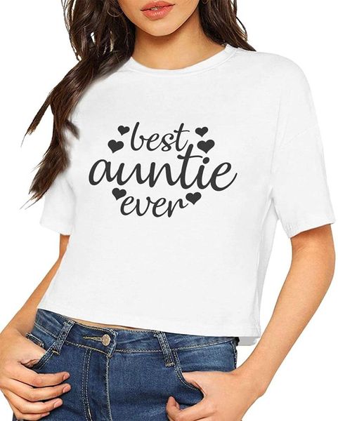 aunt ever bae auntie o-neck exposed navel women short sleeve t-shirt girls t shirts customized women's, White
aunt ever bae auntie o-neck exposed navel women short sleeve t-shirt girls t shirts customized women's, White
